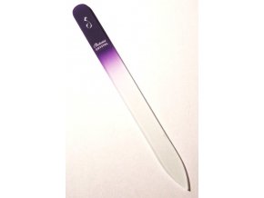 BOHEMIA CRYSTAL Skleněný pilník na nehty s potiskem - 140mm - fialový