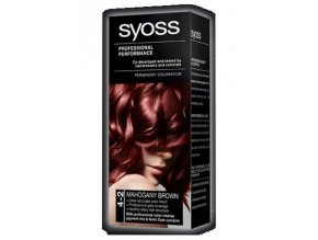 SYOSS Professional Permanentní barva na vlasy 4-2 Mahogany Brown - mahagonově hnědá