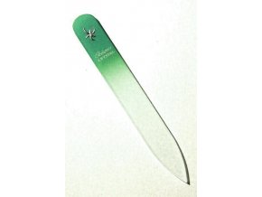 BOHEMIA CRYSTAL Skleněný pilník na nehty s potiskem - 90mm - zelený
