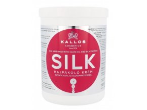 KALLOS KJMN Silk Hair Mask 1000ml - hydratačně regenerační maska na zničené vlasy