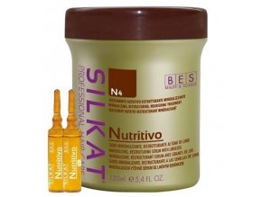 BES Silkat Nutritivo Trettamento N4 - výživné sérum na poškozené vlasy 12x10ml