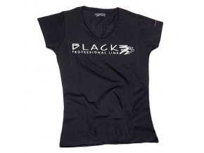 BLACK Women XL Dámské černé tričko s potiskem Black Parisienne - velikost XL