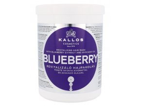 KALLOS KJMN Blueberry Hair Mask 1000ml - maska a chemicky poškozené vlasy