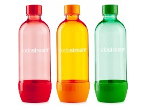 SODASTREAM Lahve 1l Tri-Pack Red, Green, Orange náhradní plastové láhve na sodu - 3ks