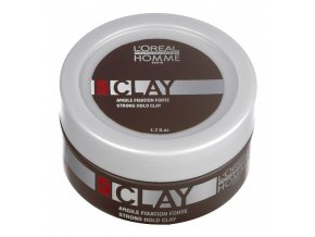 LOREAL Homme Clay 50ml - silně fixační matující hlína pro intenzivní matný efekt