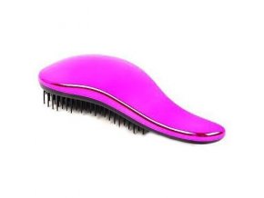 DTANGLER Pink Metal Profesionální rozčesávací kartáč na vlasy s rukojetí - leský růžový