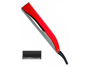 KIEPE Professional Pro Cut RED kadeřnická břitva s efilačním nástavcem - červená