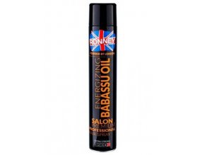 RONNEY London Energizing Babassu Oil Hair Spray 750ml - uhlazující extra silný lak na vlasy