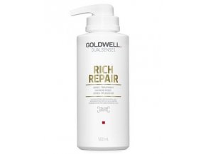 GOLDWELL Dualsenses Rich Repair 60sec Treatment 500ml - intenziv. maska pro lámavé vlasy