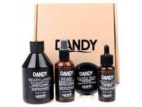 DANDY Beard Set Dárková sada péče na vousy (šampon, sanitizer, vosk a olej)