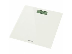 SENCOR SBS 2301WH White Elegant Glass Scale - osobní váha, bílý skleněný povrch