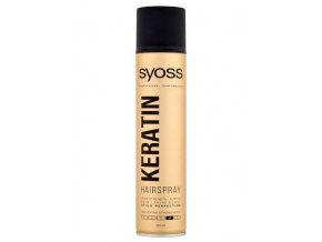SYOSS Professional KERATIN Hairspray extra silný lak pro pružnou fixaci a lesk vlasů 300ml