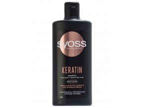 SYOSS Professional Keratin Shampoo 440ml - šampon pro slabé a lámavé vlasy