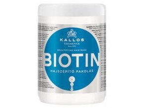 KALLOS KJMN Biotin Hair Mask 1000ml - maska pro tenké, slabé a lámavé vlasy