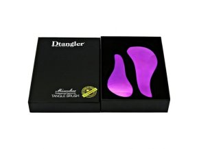 DTANGLER PURPLE SET Profesionální rozčesávací kartáče na vlasy s rukojetí - purpurové 2ks