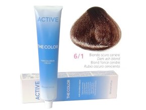 ACTIVE The Color Permanentní krémová barva - Tmavě popelavá blond 6-1