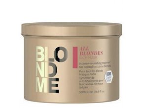 SCHWARZKOPF BlondMe All Blondes Rich Mask 500ml - regenerační maska pro blond vlasy