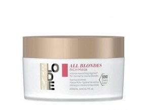 SCHWARZKOPF BlondMe All Blondes Rich Mask 200ml - regenerační maska pro blond vlasy