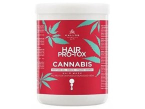 KALLOS Cannabis Pro-Tox Hair Mask 1000ml - maska na poškozené vlasy