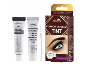 JOANNA TINT 3.0 DARK BROWN - krémová barva na řasy a obočí + aktivátor - tmavě hnědá