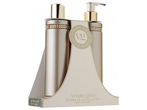 VIVIAN GRAY CRYSTALS BROWN Shower Gel + Body Lotion 2x250ml - sprchový gel + tělové mléko