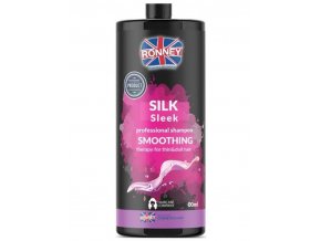 RONNEY Silk Sleek Shampoo 1000ml - šampon pro tenké a suché vlasy