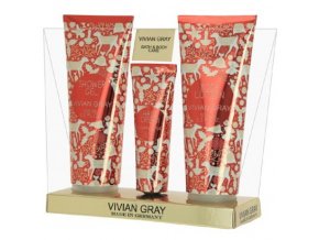 VIVIAN GRAY CHRISMAS Red Set - Shower Gel 100ml + Body Lotion 100ml + Hand Cream 30ml