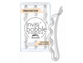 INVISIBOBBLE Waver Crystal Clear 3ks - Sponky na vlasy ve tvaru vlny - průhledné čiré