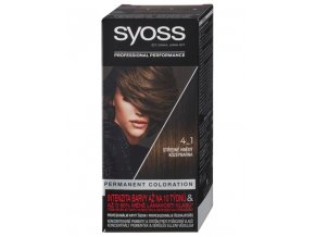SYOSS Professional Permanentní barva na vlasy - Středně hnědý 4-1
