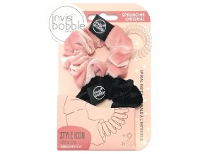 INVISIBOBBLE SPRUNCHIE Multi Pack - True Black + Prima Ballerina + Original Crystal Clear