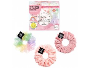 INVISIBOBBLE SPRUNCHIE Retro Dreamin‘ Macaron 3ks - látkové gumičky na vlasy