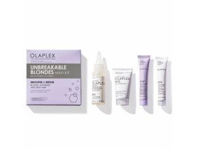 OLAPLEX Mini Kit Unbreakable Blondes - sada pro obnovu a hloubkovou regeneraci blond vlasů