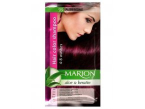 MARION Hair Color Shampoo 99 Aubergine - barevný tónovací šampon 40ml - lilek