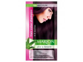 MARION Hair Color Shampoo 66 Wild Plum - barevný tónovací šampon 40ml - divoká švestka