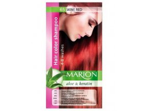 MARION Hair Color Shampoo 65 Wine Red - barevný tónovací šampon 40ml - vínově červená