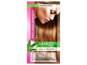 MARION Hair Color Shampoo 62 Dark Blonde - barevný tónovací šampon 40ml - tmavá blond