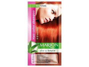 MARION Hair Color Shampoo 92 Titian - barevný tónovací šampon 40ml - tizián