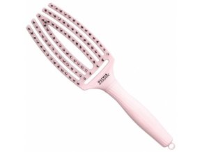 OLIVIA GARDEN FB1PC-PM Fingerbrush Medium Pastel Pink - Profesionální kartáč s kančími štětinami