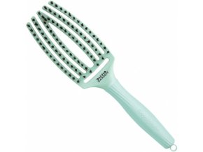 OLIVIA GARDEN FB1PC-FM Fingerbrush Medium Fizzy Mint - Profesionální kartáč s kančími štětinami