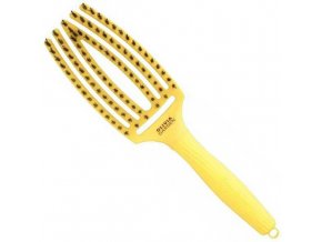 OLIVIA GARDEN FB1PC-SL Fingerbrush Medium Sweet Lemonade - Profesionální kartáč s kančími štětinami