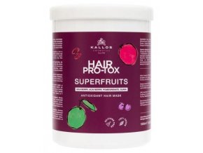 KALLOS Superfruits Pro-Tox Hair Mask 1000ml - antioxidační maska na poškozené vlasy