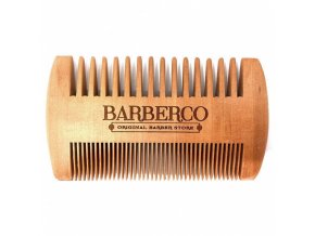 BARBERCO Dřevěný dvoustranný hřeben pro úpravu knírků a vousů - 9,8cm