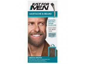 JUST FOR MEN M-35 Mustache And Beard MEDIUM BROWN - barva na vlasy a vousy - středně hnědá