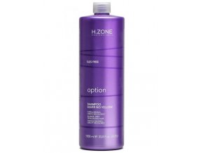 H-ZONE Option Shampoo Silver 1000ml - anti yellow šampon proti žlutým odleskům