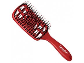 DTANGLER Dry Blow GLOW AND GO Red Scarlett - Profi kartáč na rozčesávání a fénování vlasů