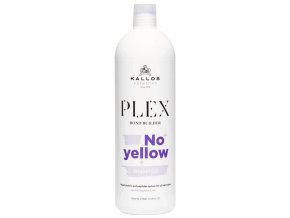 KALLOS Plex Bond No Yellow Shampoo 1000ml - neutralizační šampon proti žlutým tónům blond vlasů