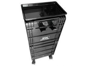 JRL Professional Barber Trolley Black - kadeřnický pojízdný vozík JRL - černý