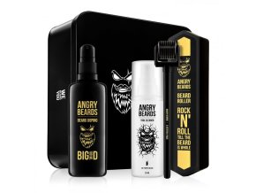Sada pro růst vousů ANGRY BEARDS - Roller + Doping BIG D