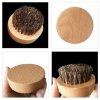 Beard Brush SL1500 Kulatý dřevěný kartáč na vousy, kančí štětiny - průměr 65mm