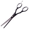 KIEPE Professional Luxury Series 2447 5,5´ Black - efilační nůžky na vlasy - černo stříbrné